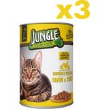 Jungle Kedi Konserve Maması Tavuk&sebze 3 Adet (1X400GR)