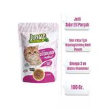 Jungle Kısırlaştırılmış Kedi Maması Sığır Eti Parçalı Pouch 100 Gr V11