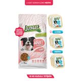 Jungle Kuzu Etli Omega 3 Destekli Yetişkin Köpek Maması 15 kg + 6 Adet Somonlu Ezme Hediye