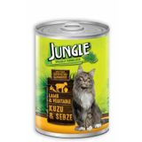 Jungle Kuzu Etli Sebzeli 12x415 gr Konserve Kedi Maması