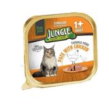 Jungle Pate Ezme Tavuklu Kısırlaştırılmış 32x100 gr Kedi Maması