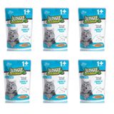 Jungle Pouch Gravy Soslu Somonlu 6x100 gr Konserve Yetişkin Kedi Maması