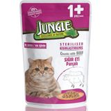 Jungle Pouch Kısırlaştırılmış Gravy Soslu Biftekli 100 gr Yaş Kedi Maması