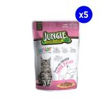 Jungle Pouch Tavuklu Yavru 5x100 gr Kedi Maması