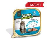 Jungle Somonlu Ezme 12x100 gr Yetişkin Kedi Konservesi