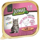 Jungle Sütlü Tavuklu Püre Şeklinde 32 x 100 gr Yavru Kedi Maması