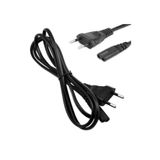 Junglee 1.5 Metre Teyp Fişi 2X0,75 Mm 2 Pin 220V Adaptör Işıldak Laptop Yazıcı Power Güç Şarj Kablosu Siyah