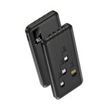 Junglee 10000Mah Powerbank Kendinden Kablolu Led Işikli Taşinabilir Şarj Aleti Telefon Standli Siyah