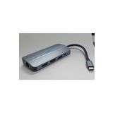 JUNGLEE (1267) Type C Adaptör 9 In 1 Usb Hub Hdmi Lan Sd Tf Kart Usb Type C Macbook Çevirici ile uyumlu