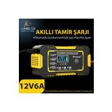 JUNGLEE 12V 6A Tam Otomatik Akü Şarj Aleti Dijital LCD ekran Araba Motosiklet Akülü Araç Şarj Cihazı 4-100Ah