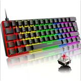 JUNGLEE (1410) MEKANİK OYUNCU KLAVYESİ RGB LED IŞIKLI TYPE-C GİRİŞLİ RED SWİTCH MECHANİCAL GAMİNG KEYBOARD ile uyumlu