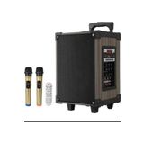 Junglee 2 Adet Kablosuz Mikrofonlu Bluetooth Hoparlör Led Işıklı Fm Radyo Sd Kart Usb Girişli Speaker Siyah