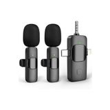 JUNGLEE 2 Lİ KABLOSUZ YAKA MİKROFONU iOS, Android, Kamera, USB-C , Video Kaydı, Vloglama, YouTube uyumlu