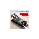 Junglee 20000 Mah Güneş Enerjili Powerbank LCD Ekranlı Type C Mikro USB Lightning Çıkışlı Siyah