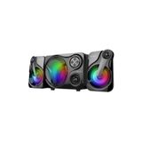 Junglee 2+1 Bluetooth Lu Hoparlör Ses Sistemi Fm Radyo Sd Usb Led Işıklı Siyah