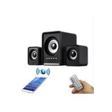 Junglee 2+1 Mini Hoparlör Pc/Tv/Telefon Uyumlu Bluetooth Lu Ses Sistemi Speaker Siyah