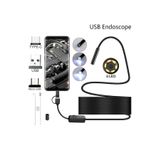 JUNGLEE 3ü 1 arada Endeskop Kamera mikrofon usb ve tip-c 6 LED Su Geçirmez 10 Metre Borescope Yılan Kamera