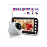 Junglee 4.3 Inç Wifi Bebek Monitörü, 8 Ir Gece Görüş Ledli Güvenlik Ve Bebek Izleme Kamerası 2 Yönlü Ses Beyaz BLM-34