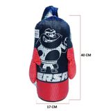 Junglee 40Cm Boks Torbasi Çoçuklar Için Eldiven Hediyeli Askılı Boxing Kum Torbasi Kırmızı