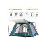 JUNGLEE 8 Kişilik Otomatik Kurulum Çadır Kamp Balık Ve Çocuk Oyun Çadırı 270cmx270cmx170cm