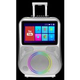 JUNGLEE ANDROİD EKRANLI ÇİFT KABLOSUZ MİKROFONLU ŞARJLI BLUETOOTH HOPARLÖR RGB IŞIKLI UZAKTAN KUMANDALI