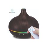 Junglee Aroma Terapi Oda Hava Nemlendirici Işıklı Ultrasonik Buhar Makinesi Ahşap Görünüm 7 Renk Led Işıklı Koyu Ahşap