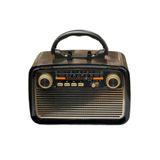 Junglee Bluetooth Hoparlör Nostaljik Radyo Fenerli Şarjlı Speaker Sd Kart Usb Aux Girişli Fm Radyo Gray