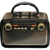 Junglee Bluetooth Hoparlör Nostaljik Radyo Fenerli Şarjlı Speaker Sd Kart USB Aux Girişli Fm Radyo - Gri