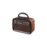 Junglee Bluetooth Hoparlör Nostaljik Radyo Fenerli Şarjlı Speaker Sd Kart USB Aux Girişli Fm Radyo - Kahverengi