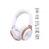 Junglee Bluetooth Kulaklik Sd Kart Ve Aux Girişli Şarjlı Kablosuz Kulaklik Mikrofonlu Fm Radyolu Super Bass Beyaz HZ-BT830