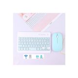 Junglee Bluetooth + Usb Wireless Klavye Mouse Seti Sessiz Şarjlı Bt+Usb Mouse & Keyboard Set Mavi