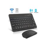 Junglee Bluetooth + Usb Wireless Klavye Mouse Seti Sessiz Şarjlı Bt+Usb Mouse & Keyboard Set Siyah