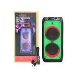 JUNGLEE Büyük Boy Kablosuz Mikrofonlu Bluetooth Hoparlör Taşınabilir Şarjlı Led Işıklı Speaker Party Box