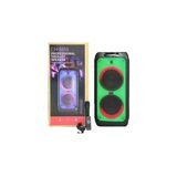Junglee CH-8818 Büyük Boy Taşınabilir Bluetooth Hoparlör Siyah Renkli LED Işıklı Mikrofonlu