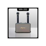 Junglee Çift Mikrofonlu Bluetooth Speaker Şarjlı Kablosuz Karaoke Hoparlör Party Box Ses Bombasi Siyah MARSHALL-MN-202