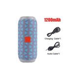 Junglee Fm Radyolu Bluetooth Hoparlör Yükses Ses Extra Bass Wireless Speaker Usb/Sd/Aux Girişli Ses Bombası Mavi-Beyaz