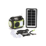 JUNGLEE Güneş Enerji Panelli Solar Aydınlatma Sistemi Powerbank Kamp Doğa Balık Karavan Fener Fm Bluetoth