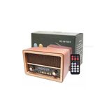 Junglee Kablosuz Nostaljik Radyo Bluetooth Hoparlör Fm Radio Sd Kart Usb Girişli Şarjlı Speaker Ahşap