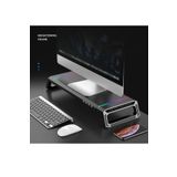 JUNGLEE Laptop Sehpası RGB Işıklı Mönitör Standı Ekran Altlığı 4 Usb Hub Telefon Tutuculu