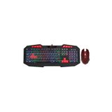 JUNGLEE Led Işıklı Oyuncu Klavye Mouse Seti Multimedia Gaming Combo Nefes Modlu