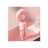 Junglee Mini Fan Şarjlı El Fanı Su Püskürtmeli Boyuna Asmali Mini Klima Fan Vantilatör Pembe LR07