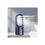 Junglee Mini Klima Led Ekran Masaüstü Soğutucu Soğutma Fanı Ev Ve Ofis Için Taşınabilir Sessiz Şarjlı Fan Lacivert MİNİKLİMA