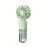 Junglee Mor Mini Fan Şarjlı El Fanı Su Püskürtmeli Boyuna Asmalı Mini Klima Fan Vantilatör Su Yeşili