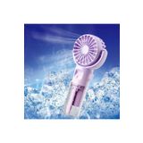 JUNGLEE Mor Mini Fan Şarjlı El Fanı Su Püskürtmeli Mini Klima Fan Vantilatör
