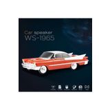 Junglee Nostaljik Araba Şeklinde Bluetooth Speaker Şarjlı Led Işıkli Kablosuz Hoparlör Fm Radyo Sd Kart Usb Turuncu