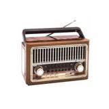 JUNGLEE Nostaljik Fm Radyo Şarjlı Taşınabilir Fenerli Bluetooth Hoparlör Sd kart Usb Girişli Mini Speaker