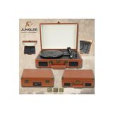 Junglee Nostaljik Pikap Plakçalar 33-45-78 Lik Plak Uyumlu Plak Çalar Bluetooth Hoparlör Mp3 Usb Player Kahverengi