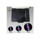 Junglee Nostaljik Pikap Plakçalar 33-45-78 Lik Plak Uyumlu Plak Çalar Bluetooth Lu Aux Usb Girişli Mp3 Çalar Kahverengi