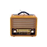 Junglee Nostaljik Radyo Bluetooth Hoparlör Fm Radio Sd Kart Usb Girişli Şarjlı Speaker Ahşap R-2077BT