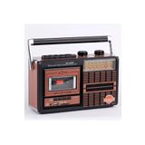Junglee Nostaljik Radyo Bluetooth Speaker Kasetçalar Kablosuz Hoparlör Fm Radyo Sd Kart Usb Teyp Kahverengi
